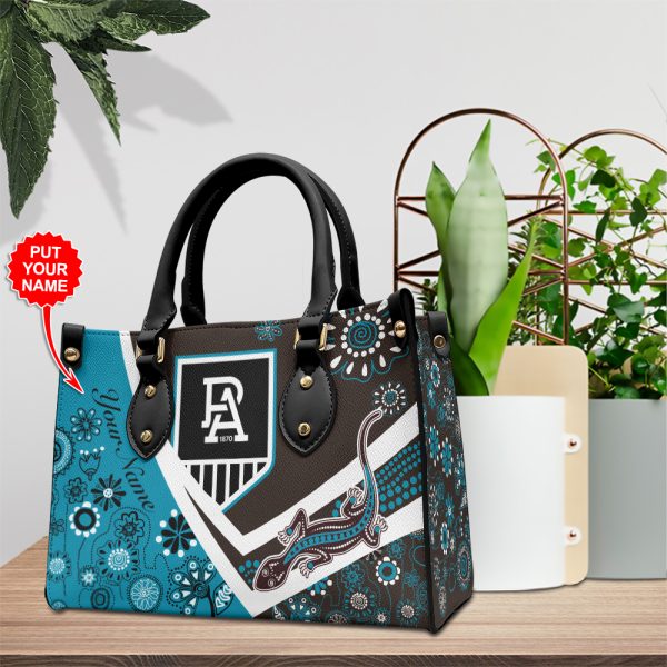 Personalized Port Adelaide FC Leather HandBag - TANTN 1746