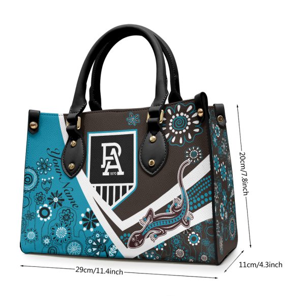 Personalized Port Adelaide FC Leather HandBag - TANTN 1746