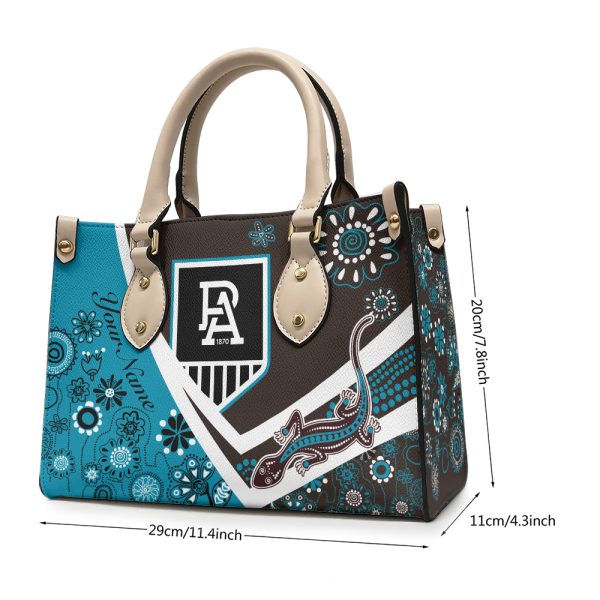 Personalized Port Adelaide FC Leather HandBag - TANTN 1746
