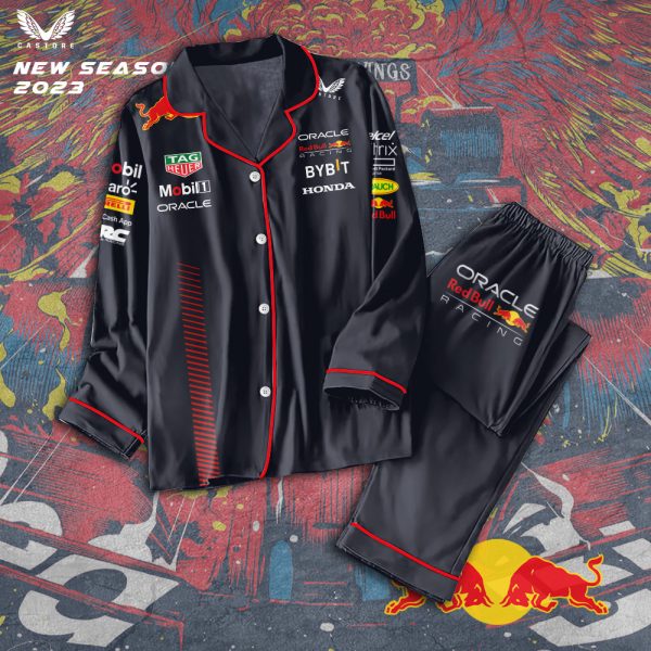 Red Bull Racing F1 Button Down Pajamas Set - TANTN 2130