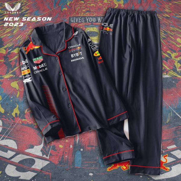 Red Bull Racing F1 Button Down Pajamas Set - TANTN 2130