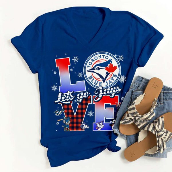 Toronto Blue Jays 3D Women’s V-neck T-Shirt - TANTN 1953