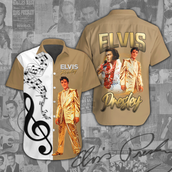 Elvis Presley Short Sleeve Dress Shirt - ANHNV 1088
