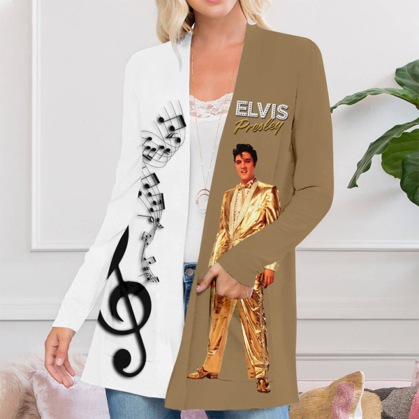 Elvis Presley Women’s Patch Pocket Cardigan – ANHNV 1559