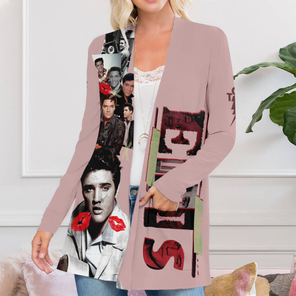 Elvis Presley Women’s Patch Pocket Cardigan – ANHNV 1582