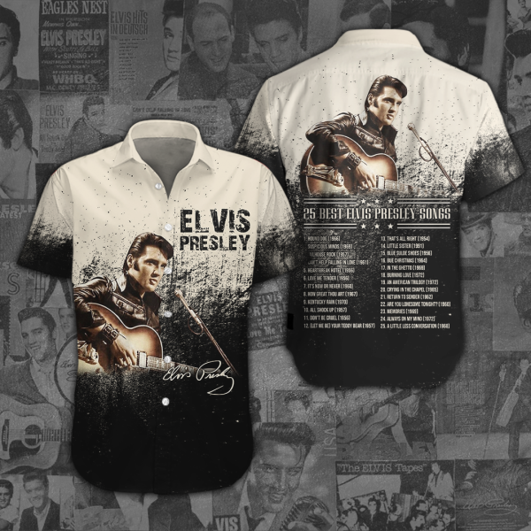 Elvis Presley Short Sleeve Dress Shirt - ANHNV 1589