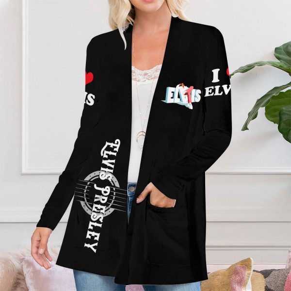 Elvis Presley Women’s Patch Pocket Cardigan – ANHNV 1787