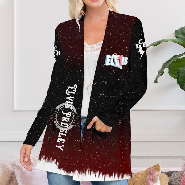 Elvis Presley Women’s Patch Pocket Cardigan – ANHNV 1796