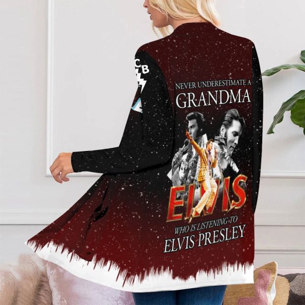 Elvis Presley Women’s Patch Pocket Cardigan – ANHNV 1796