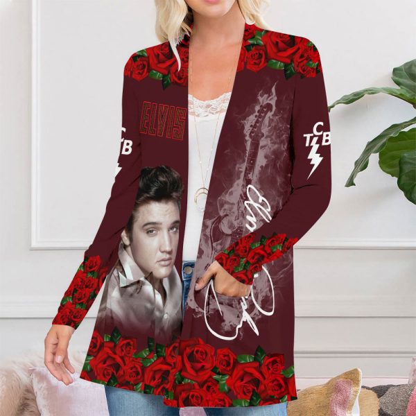 Elvis Presley Women’s Patch Pocket Cardigan – ANHNV 1824