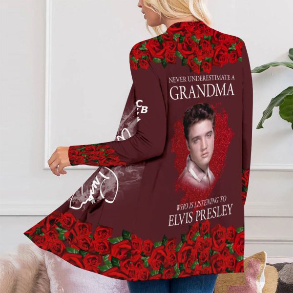 Elvis Presley Women’s Patch Pocket Cardigan – ANHNV 1824