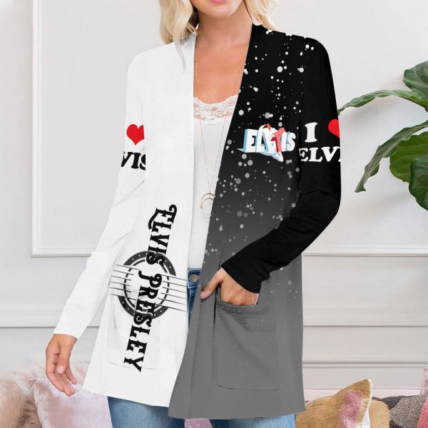 Elvis Presley Women’s Patch Pocket Cardigan – ANHNV 1832