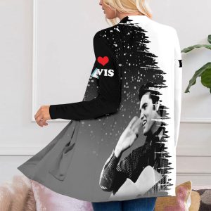 Elvis Presley Women’s Patch Pocket Cardigan – ANHNV 1832