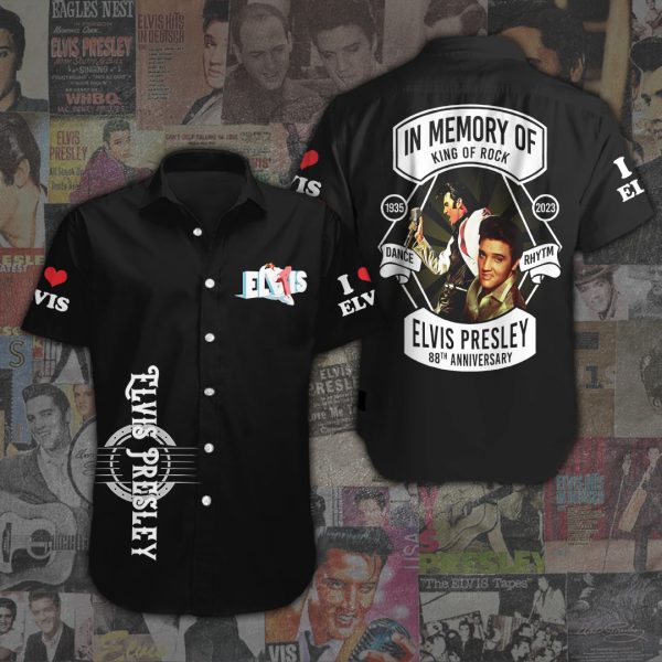 Elvis Presley Short Sleeve Dress Shirt - ANHNV 1833