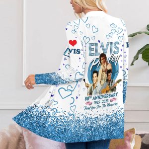 Elvis Presley Women’s Patch Pocket Cardigan – ANHNV 1842