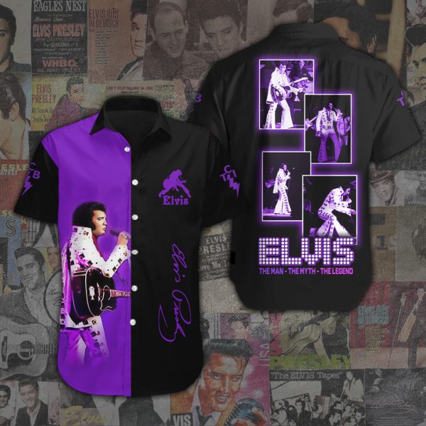 Elvis Presley Short Sleeve Dress Shirt - ANHNV 1864
