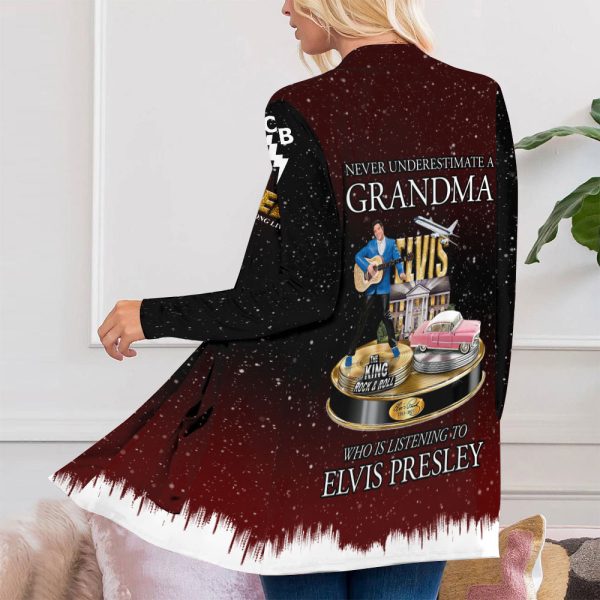 Elvis Presley Women's Patch Pocket Cardigan - ANHNV 1877
