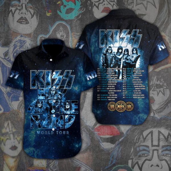 Kiss Band Short Sleeve Dress Shirt - ANHNV 1900