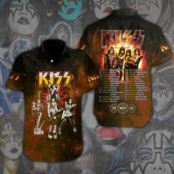 Kiss Band Short Sleeve Dress Shirt - ANHNV 1917