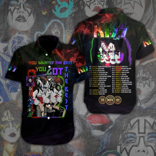 Kiss Band Short Sleeve Dress Shirt - ANHNV 1919