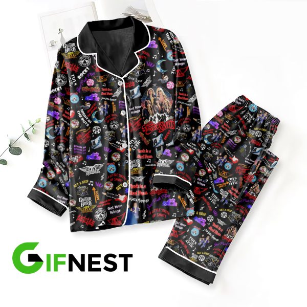 Aerosmith Button Down Pajamas Set - TANTN 2350