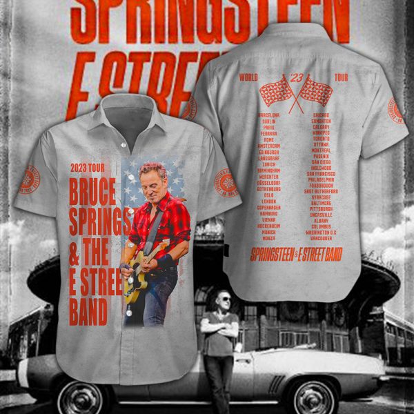 Bruce Springsteen Short Sleeve Dress Shirt - NGHIAVT 0546