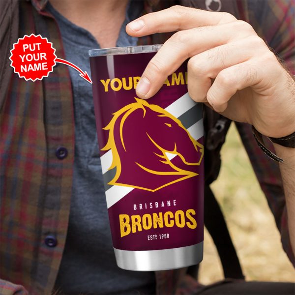 Personalized Brisbane Broncos Tumbler Cup - VANDH 1077