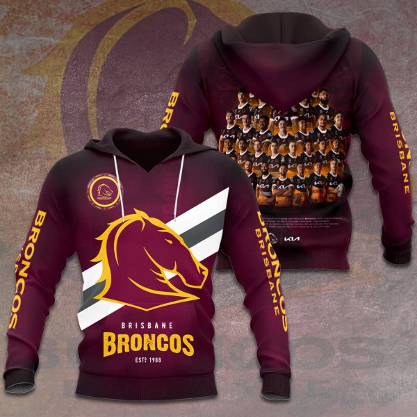 Brisbane Broncos 3D Apparel - VANDH 1116