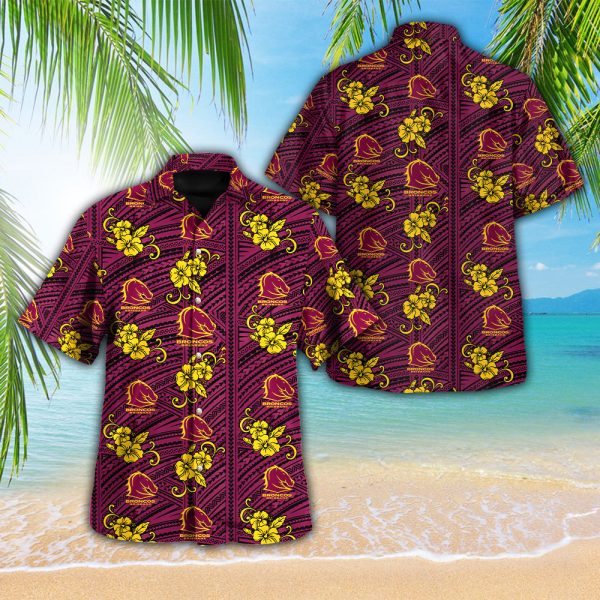 Brisbane Broncos 3D Hawaii Shirt - VANDH 858