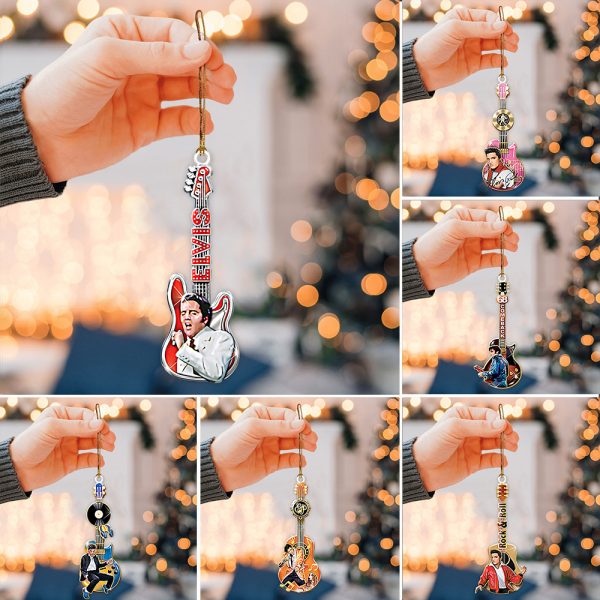 6PCS Elvis Presley 2-Side Printed Acrylic Ornament Set - TANTN 2403
