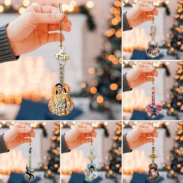 6PCS Elvis Presley 2-Side Printed Acrylic Ornament Set - TANTN 2404