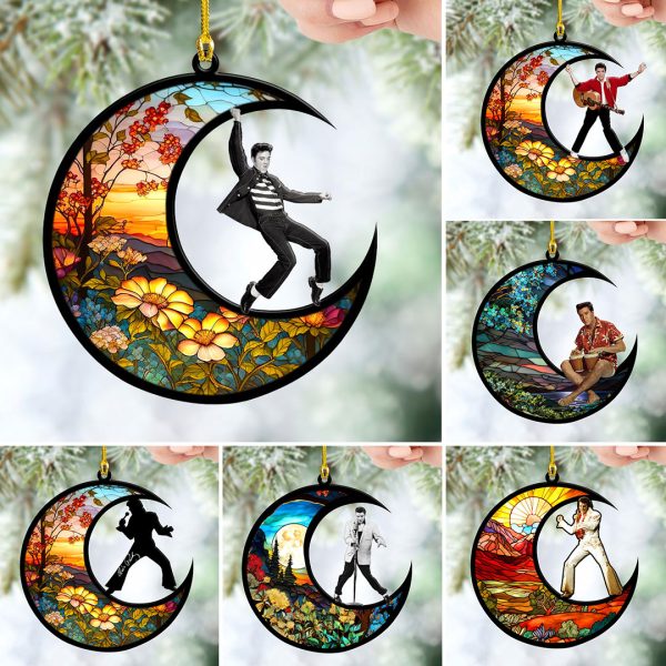 6PCS Elvis Presley 2-Side Printed Acrylic Ornament Set - VANDH 1015