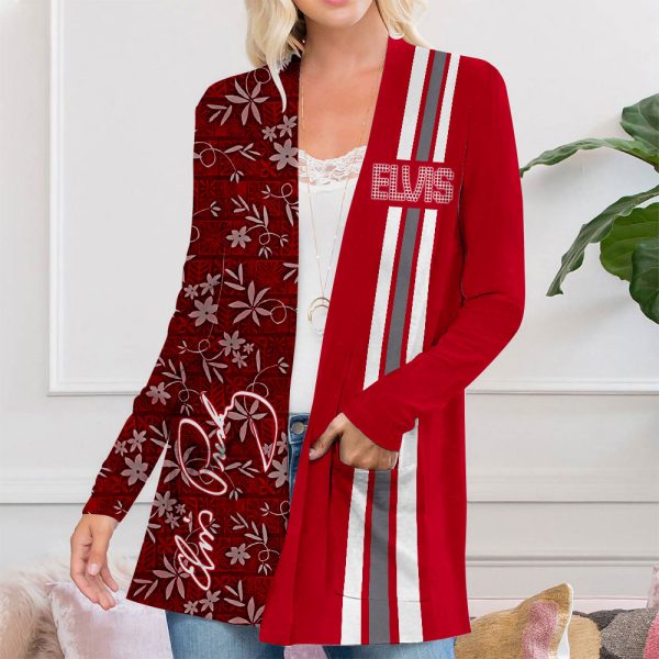 Elvis Presley Women’s Patch Pocket Cardigan – VANDH 893