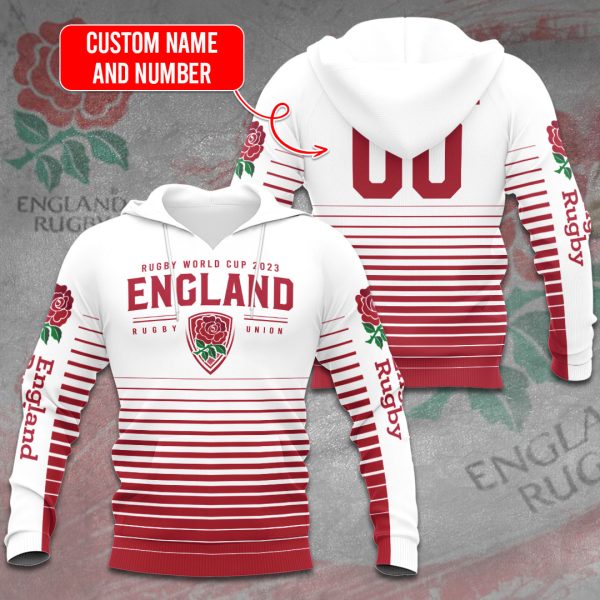 Personalized England National Rugby Union Team 3D Apparel - VANDH 900