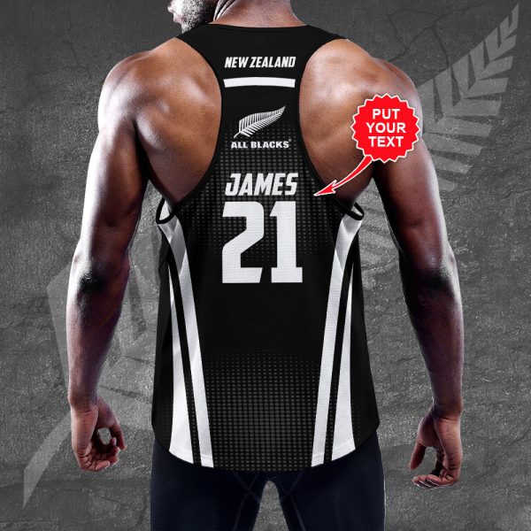Personalized New Zealand National Rugby Union Team All Blacks Y-Back Muscle Tank Top - VANDH 898