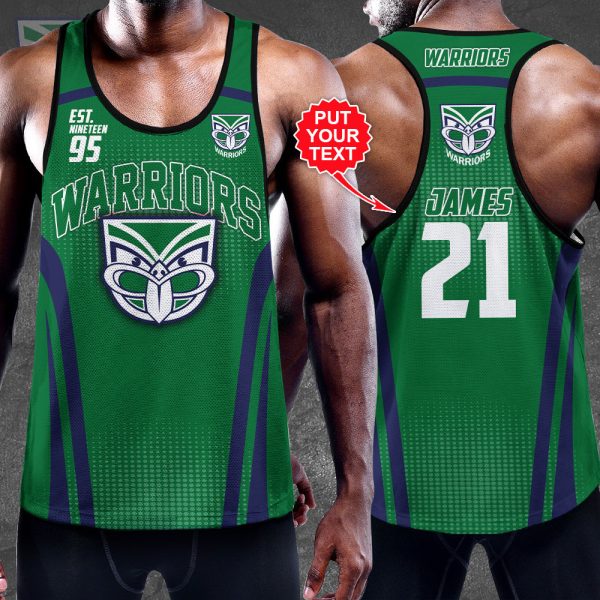 Personalized New Zealand Warriors Y-Back Muscle Tank Top - VANDH 887