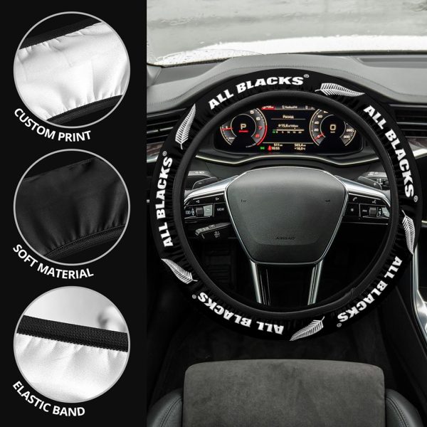 New Zealand National Rugby Union Team All Blacks Steering Wheel Cover - VANDH 1022