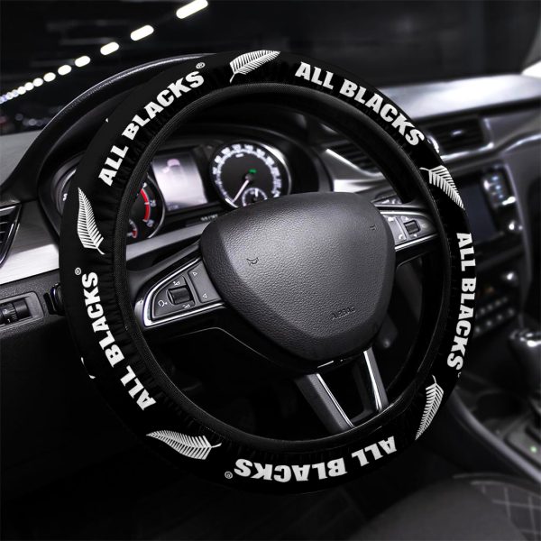 New Zealand National Rugby Union Team All Blacks Steering Wheel Cover - VANDH 1022