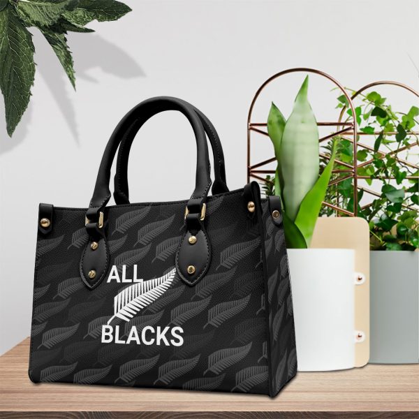 New Zealand National Rugby Union Team All Blacks Leather HandBag - VANDH 1028