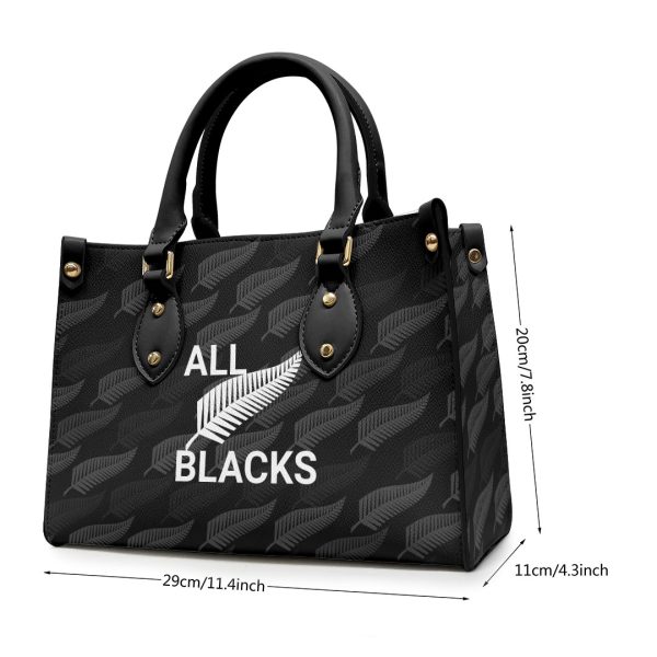New Zealand National Rugby Union Team All Blacks Leather HandBag - VANDH 1028