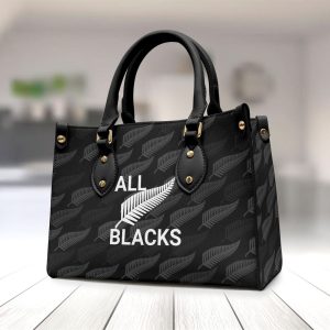 New Zealand National Rugby Union Team All Blacks Leather HandBag - VANDH 1028