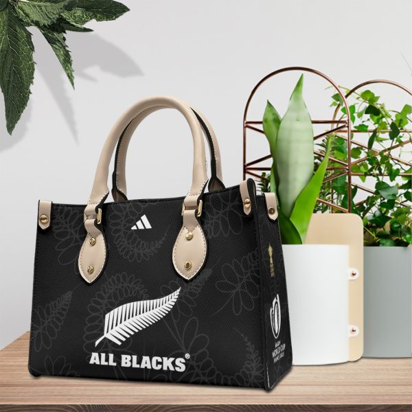 New Zealand National Rugby Union Team All Blacks Leather HandBag - TANTN 2436