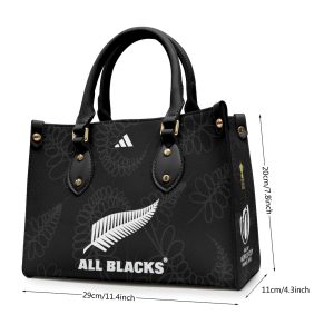 New Zealand National Rugby Union Team All Blacks Leather HandBag - TANTN 2436