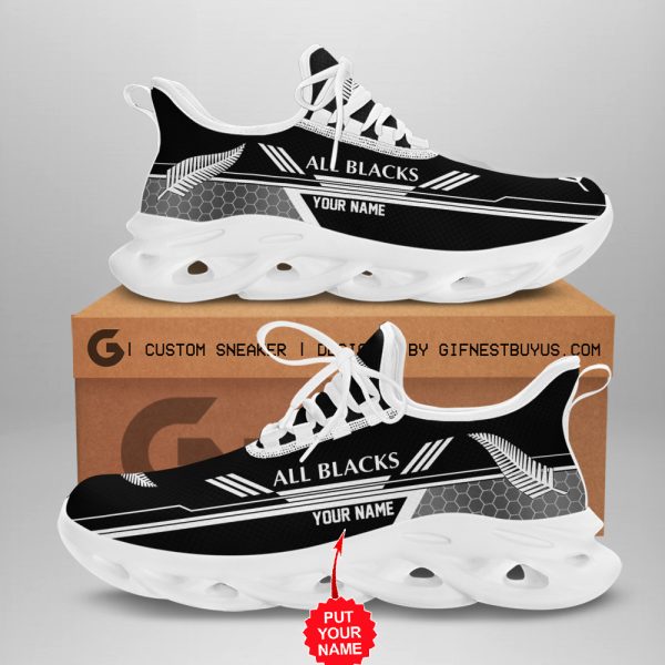 Personalized New Zealand National Rugby Union Team All Blacks Clunky Sneaker - VANDH 1038