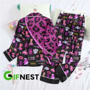 P!nk Button Down Pajamas Set - VANDH 1050