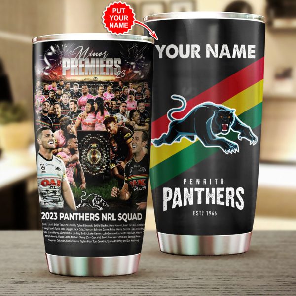 Personalized Penrith Panthers Tumbler Cup - VANDH 1136