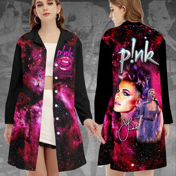 P!nk Side Split Dress With Shirt Placket – VANDH 880