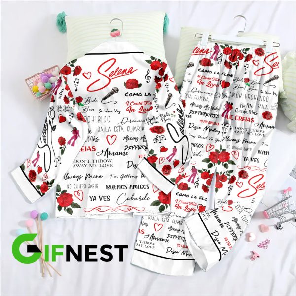 Selena Quintanilla Pérez Button Down Pajamas Set - VANDH 983
