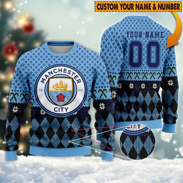Personalized Manchester City 3D Ugly Sweater - TANTN 2463