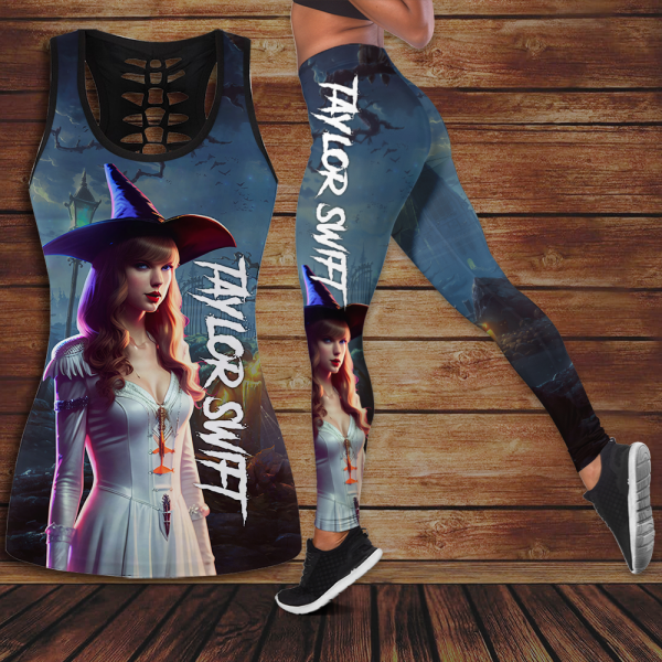Taylor Swift Hollow Tank Top Leggings - VANDH 1049